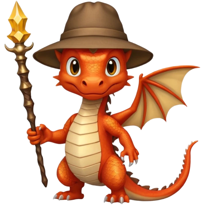 ein Drache mit einem Zauberstab in der Hand  und einem Hud  auf dem kopf und ein Fussball in der anderen hand emoji