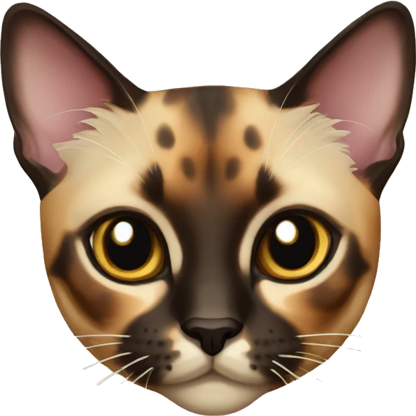 tortoiseshell siamese cat emoji