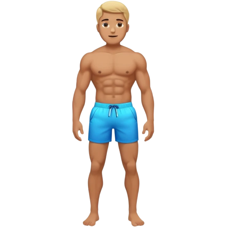 Man with no clothes on full body emoji