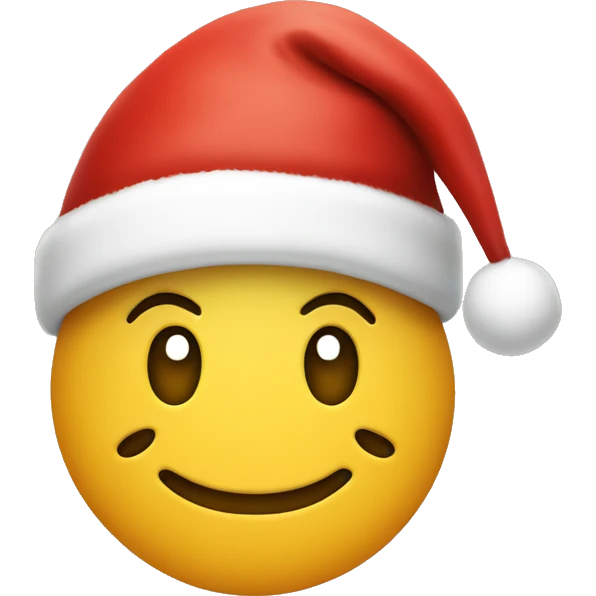 Smiley face with Christmas hat  emoji