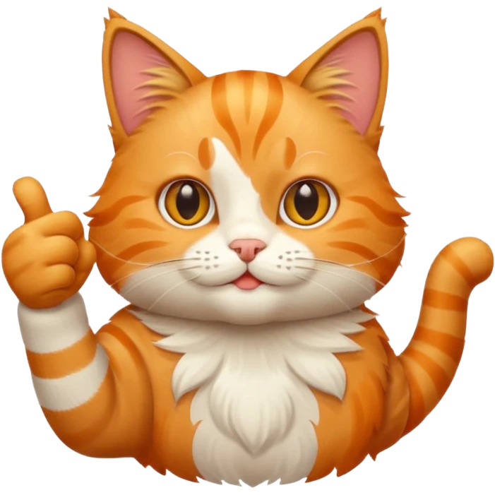 Cat giving a thumbs up  emoji