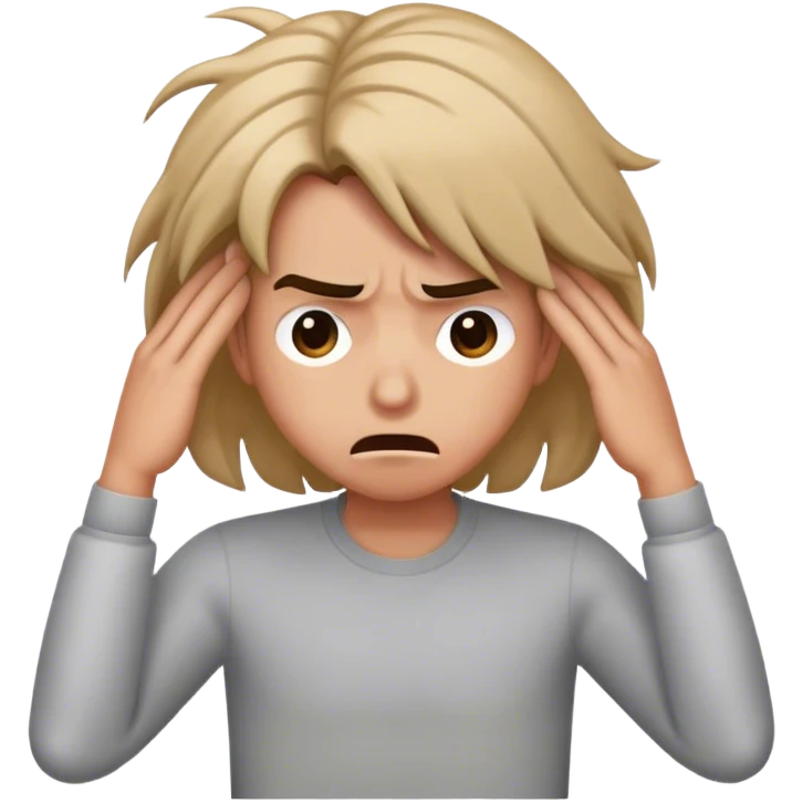 Hair pulling emoji