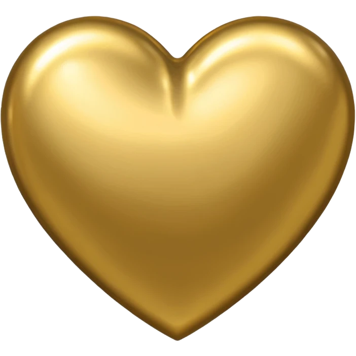 Metallic gold heart  emoji