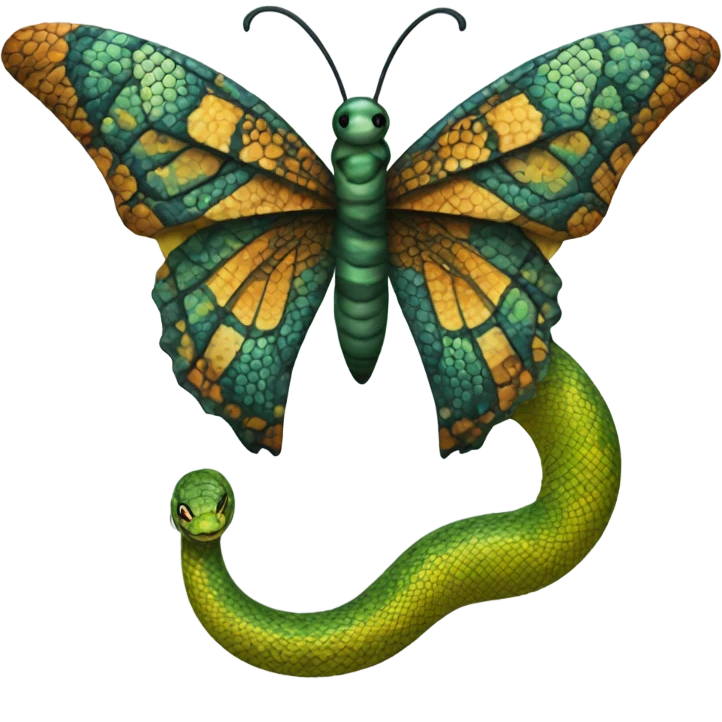 Snake butterfly  emoji
