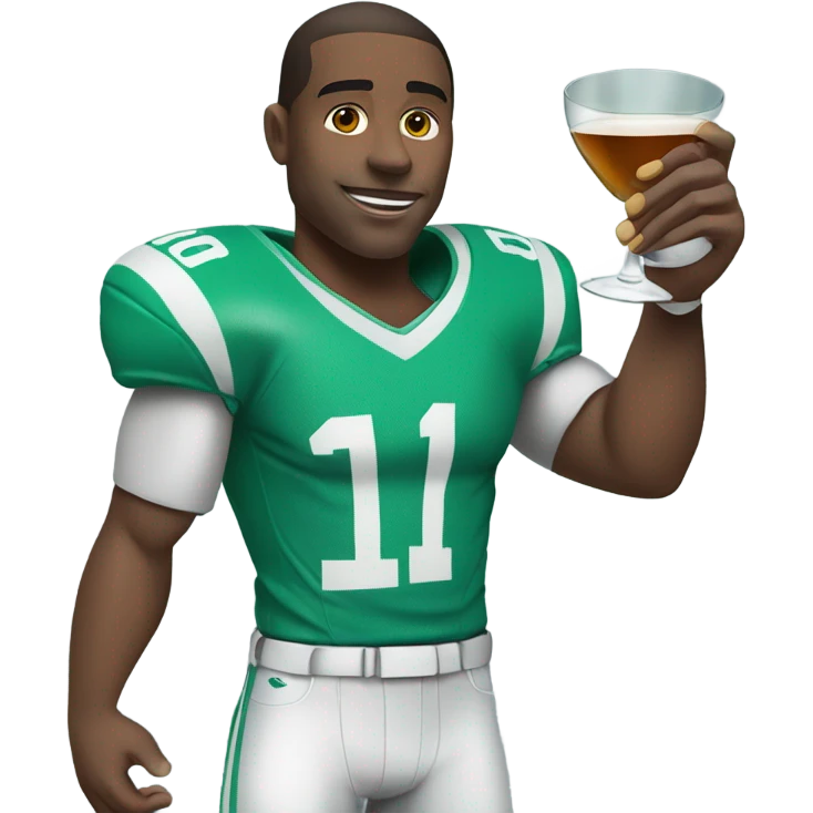 Football player with a martini emoji