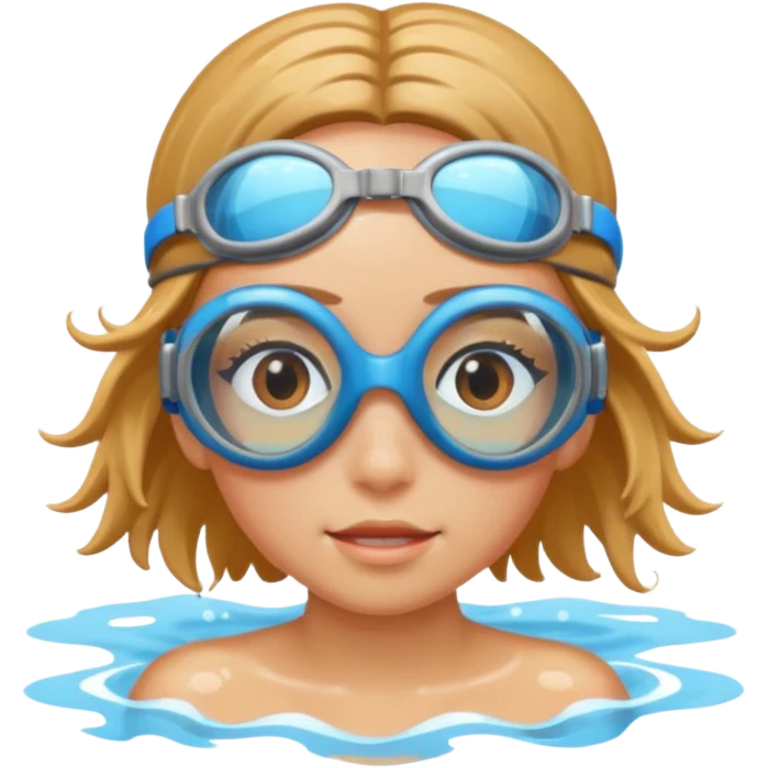 Swim Girl with goggle emoji