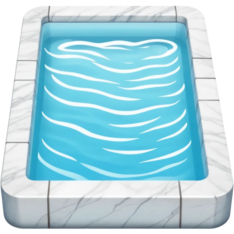 Outdoor white marble pool emoji