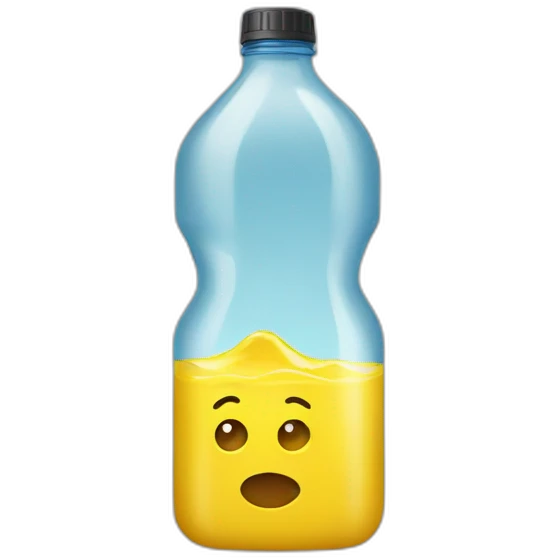 yellow liquid in a water bottle emoji