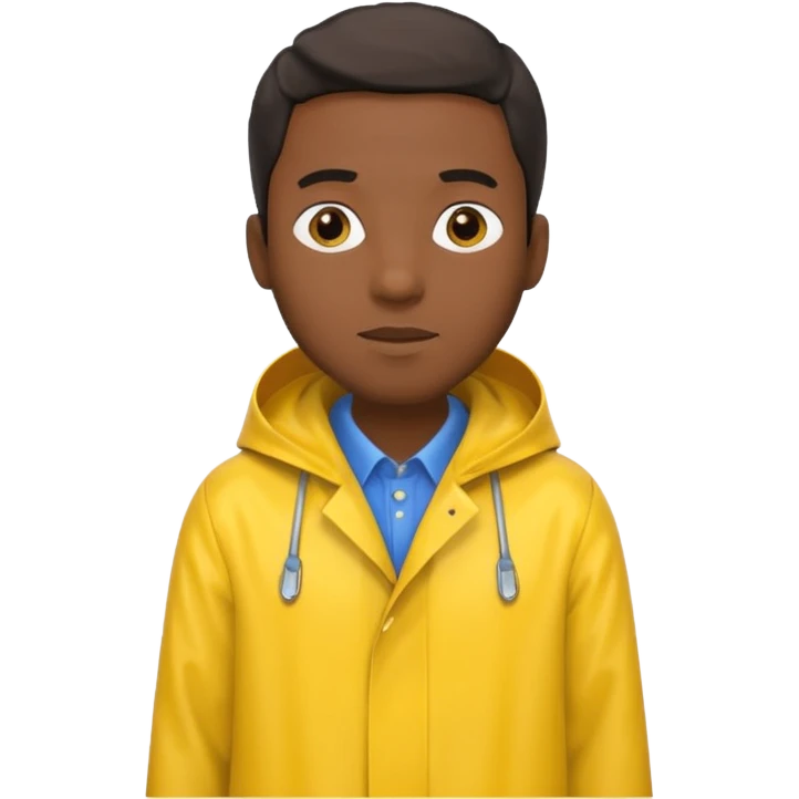 Raincoat Pedestrian black man emoji