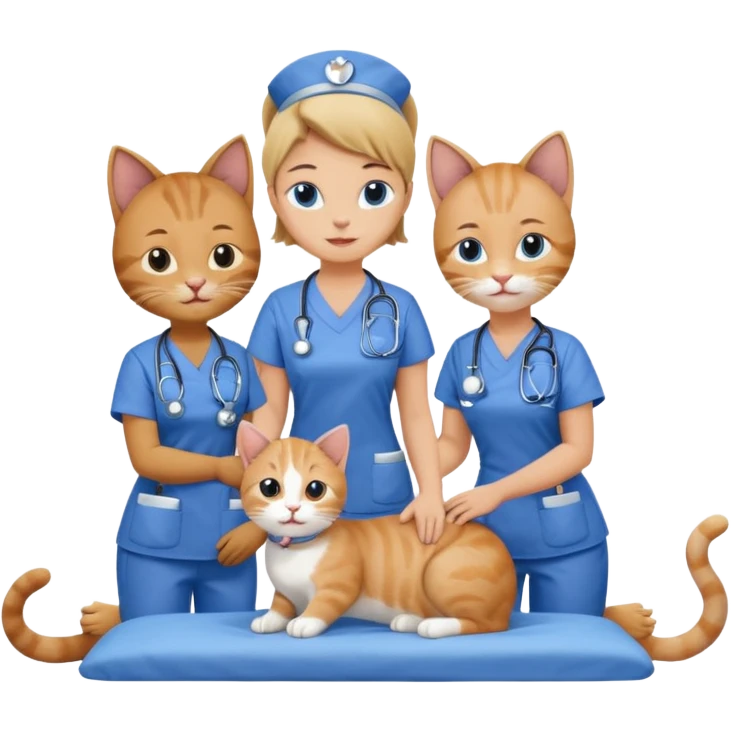 Cat hospital nurses emoji