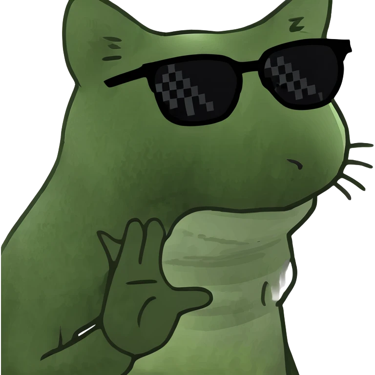 Cat with sunglasses emoji