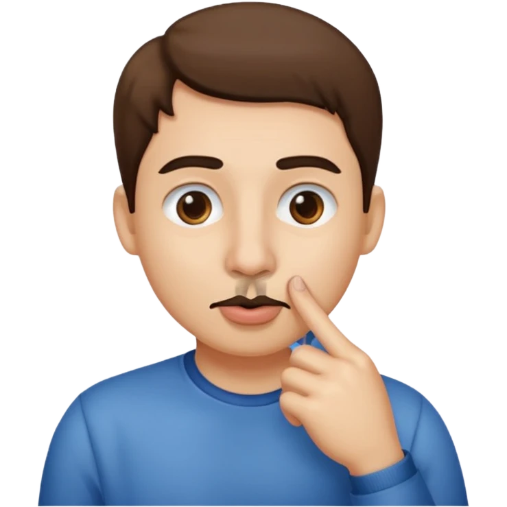 Putting finger in a nose  emoji