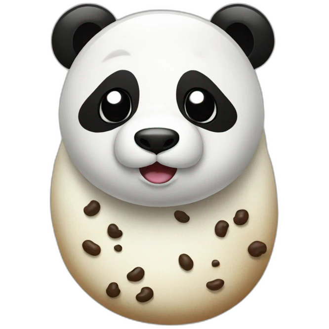 Panda with poop stains emoji