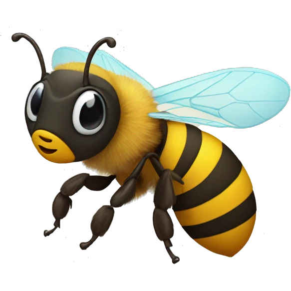 Bee in Santa hat emoji