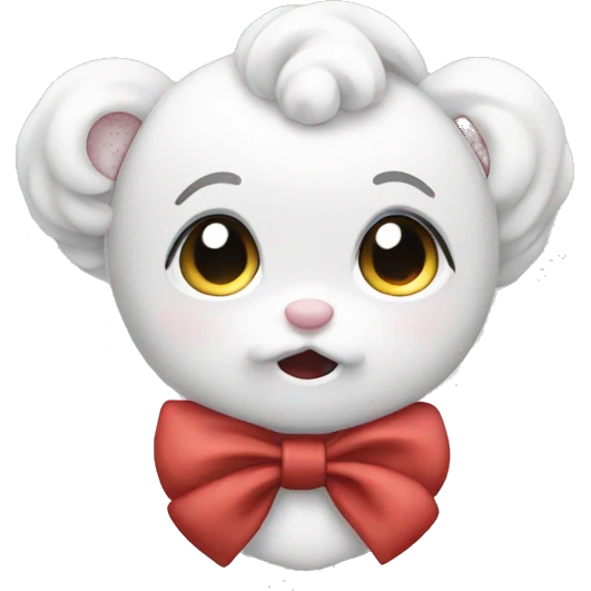 a cute white bow emoji