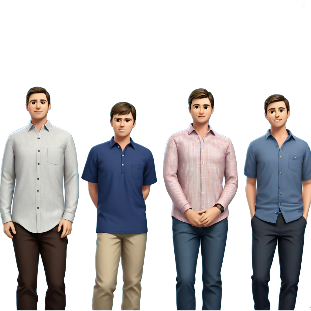 group of boys in shirts emoji
