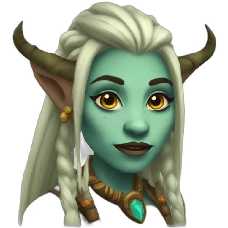 wow female troll shaman emoji