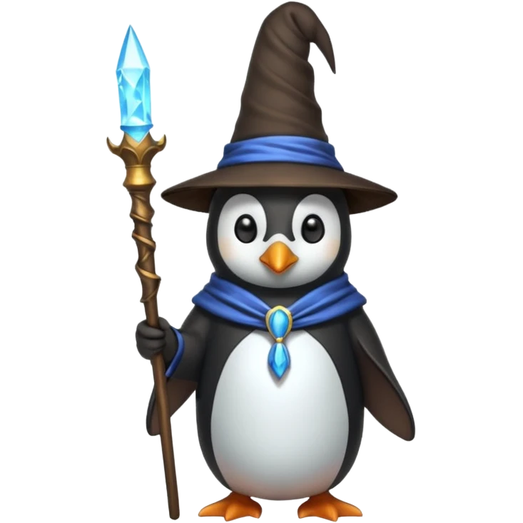 A penguin wizard emoji