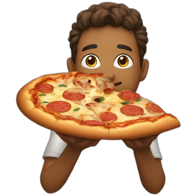 Me eating pizza emoji