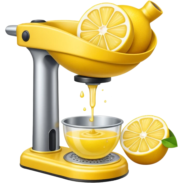 mac os icon fruit mechanical squeezer, lemon yellow bright crisp emoji