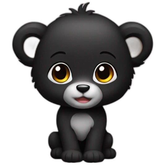 black cub emoji