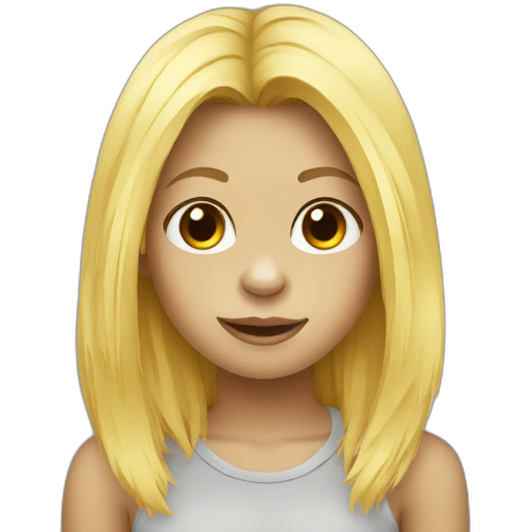Gorilla blonde girl emoji
