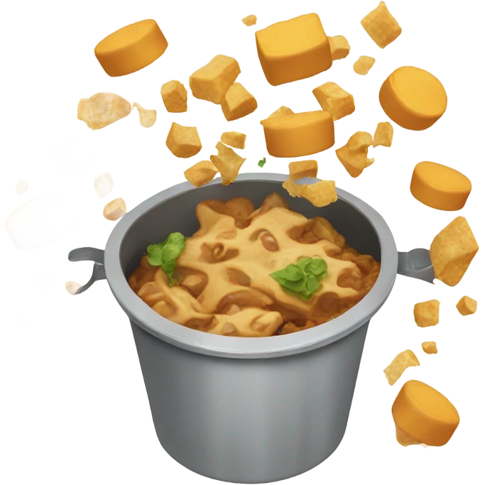 Pot of food flipped upside down  emoji