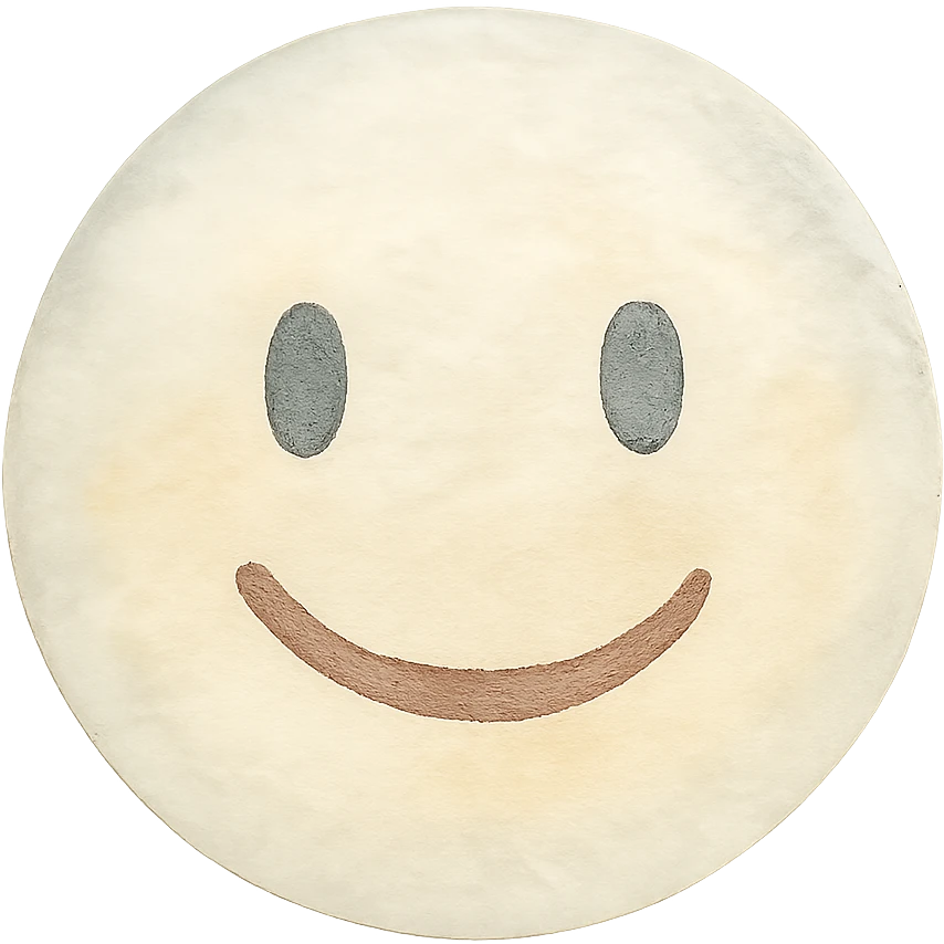 a circle emoji in watercolor style emoji