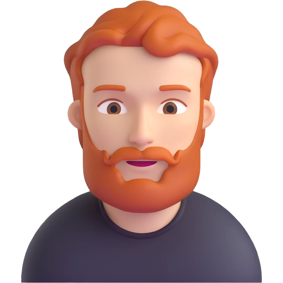 a man with ginger red hair emoji