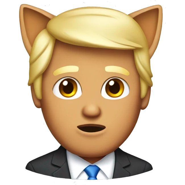 Donald Trump with cat ears emoji