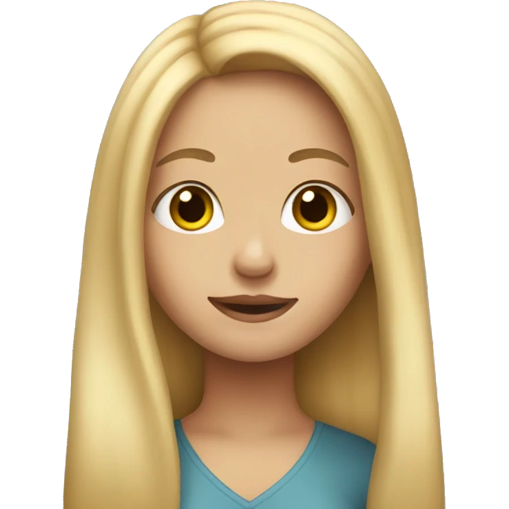 Girl with long blonde hair emoji
