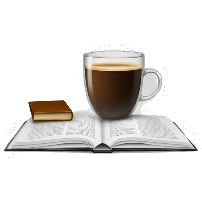 ebook reader and a coffee  emoji