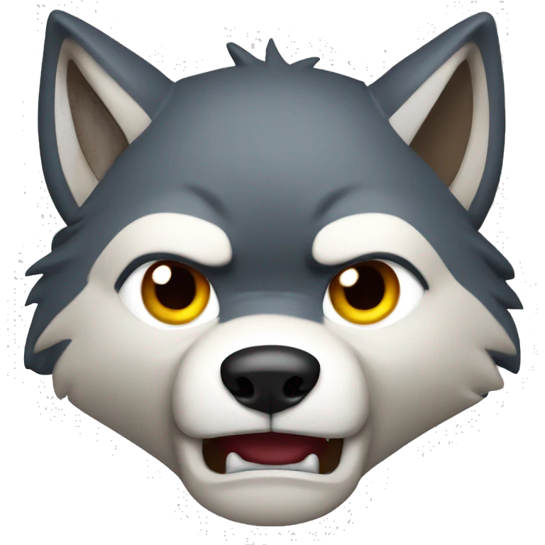 angry wolf memoji emoji