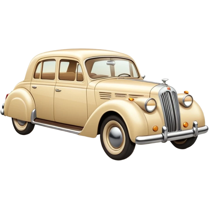 Beige creamy retro long car emoji