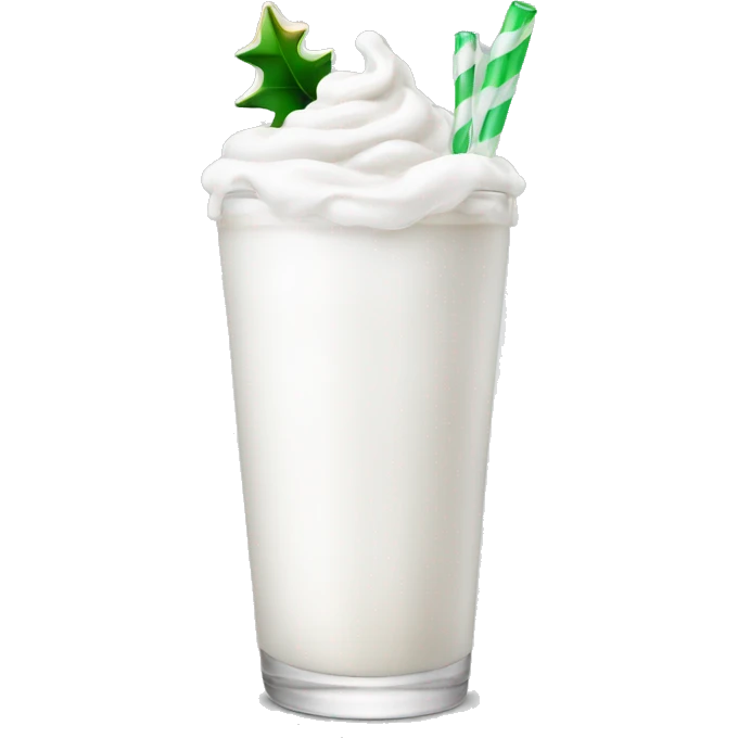 White asthetic clean Christmas drink emoji