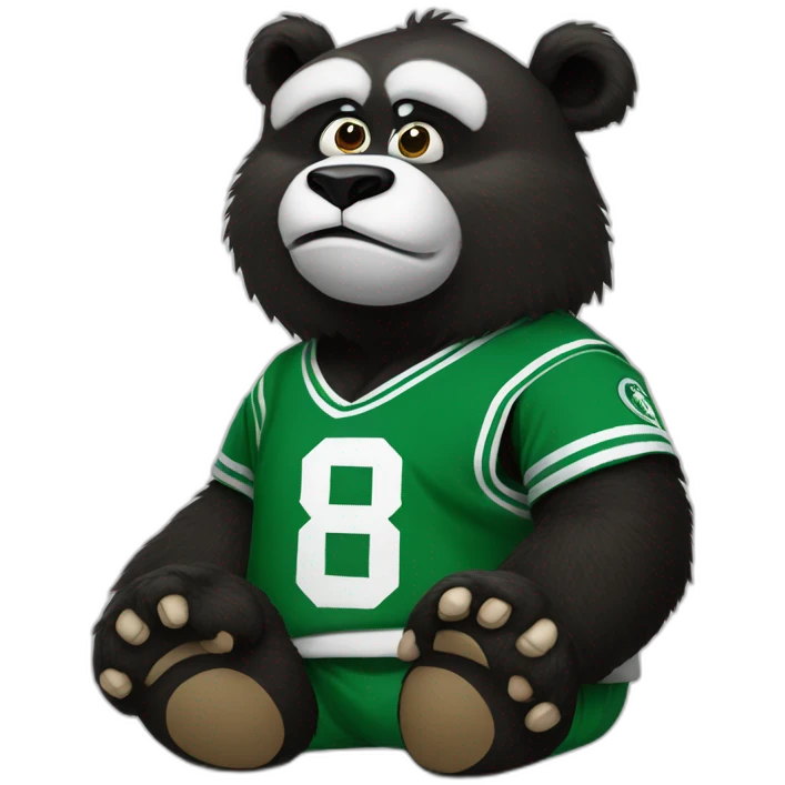 kong fu panda wearing boston celtics jerssey emoji