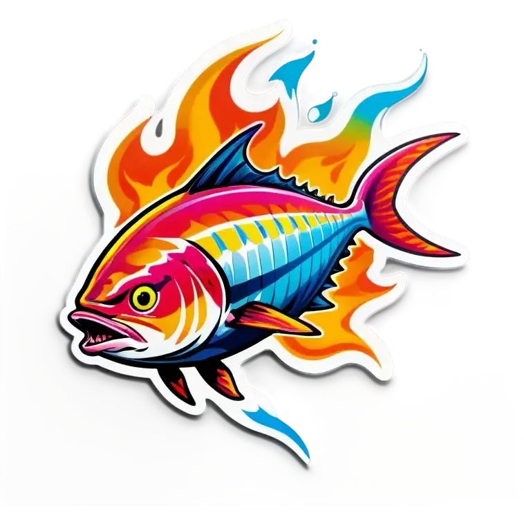 flaming tuna fish emoji