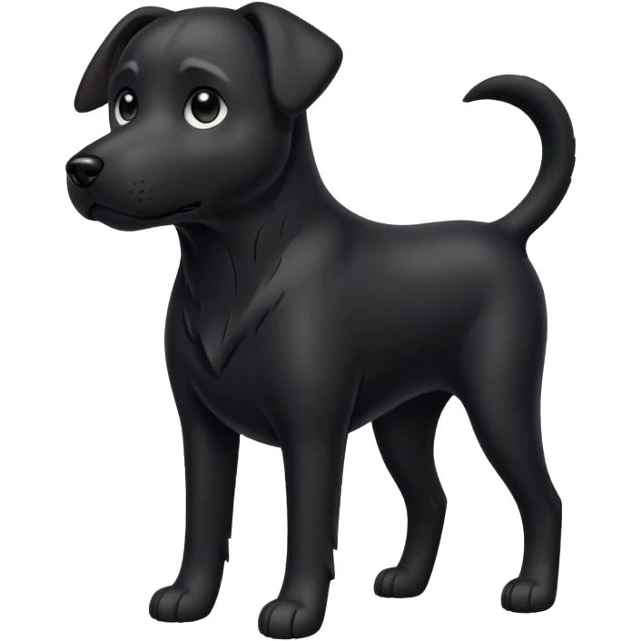 Black dog emoji