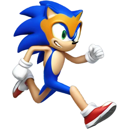 Sonic running emoji