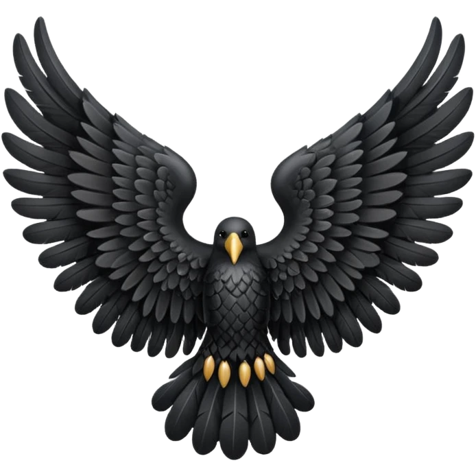 Black angel wing emoji