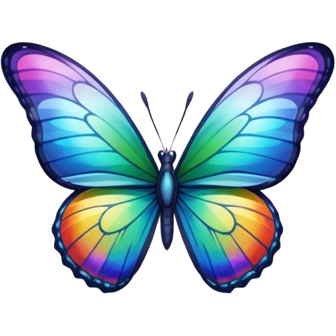 rainbow butterfly on river emoji