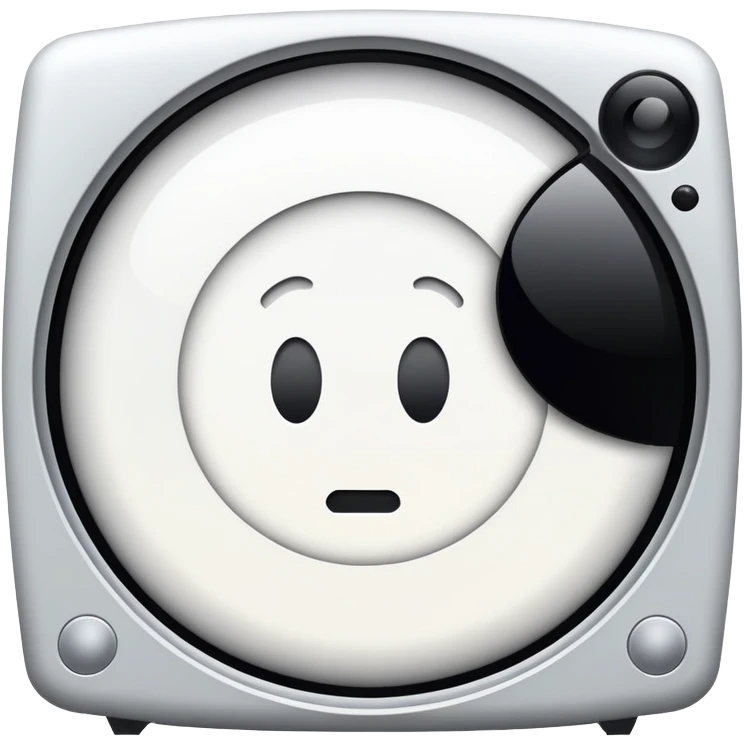 circle with TV static behind it emoji