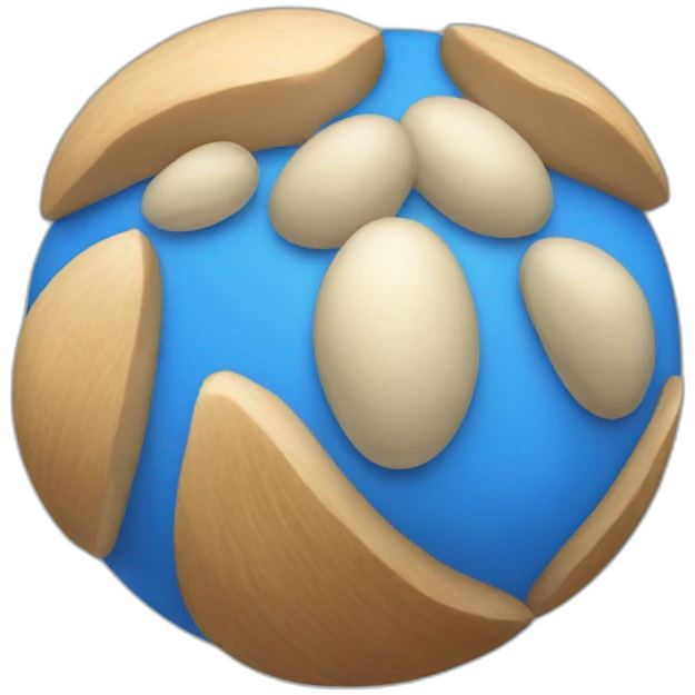 Blue nuts emoji