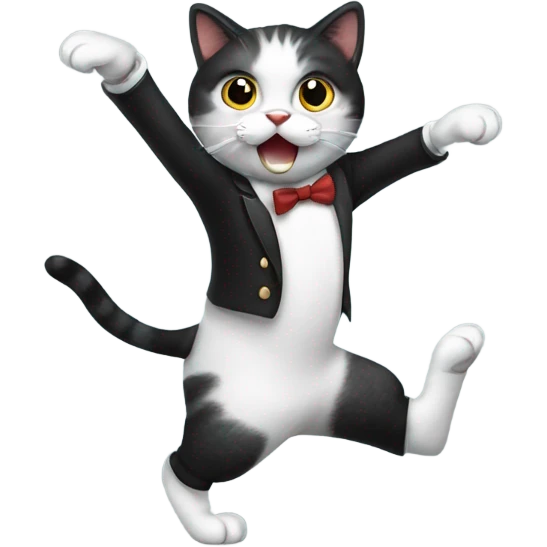 Cat tap dancing emoji