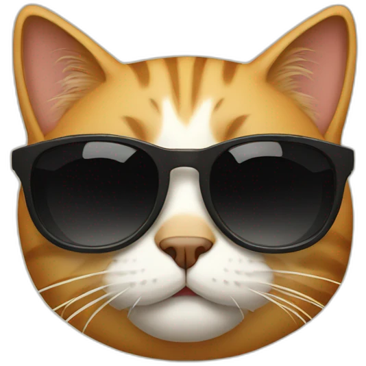 Cat with sunglasses emoji