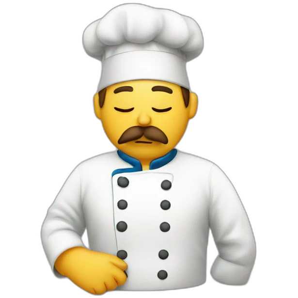 tired chef smoking emoji