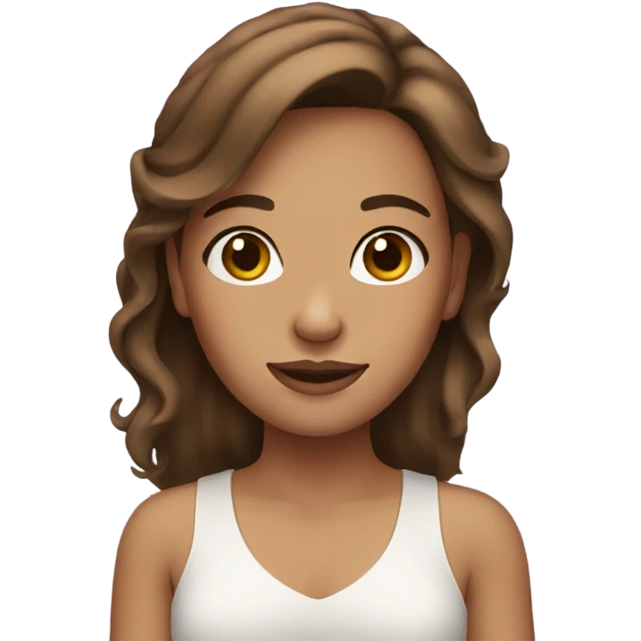 girl with brown hair and earrings emoji