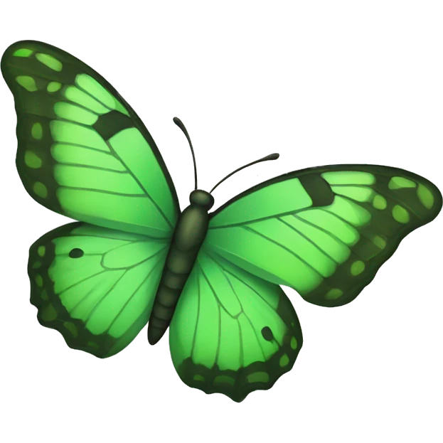Green butterfly emoji
