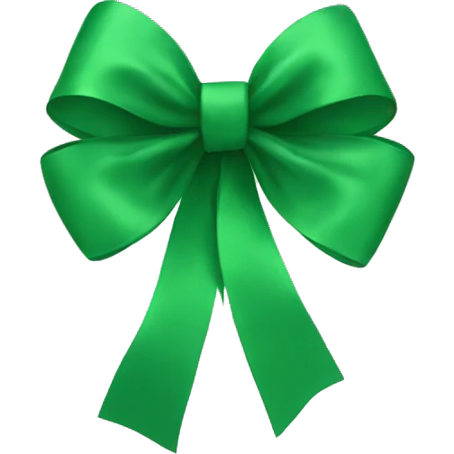 Green bow emoji