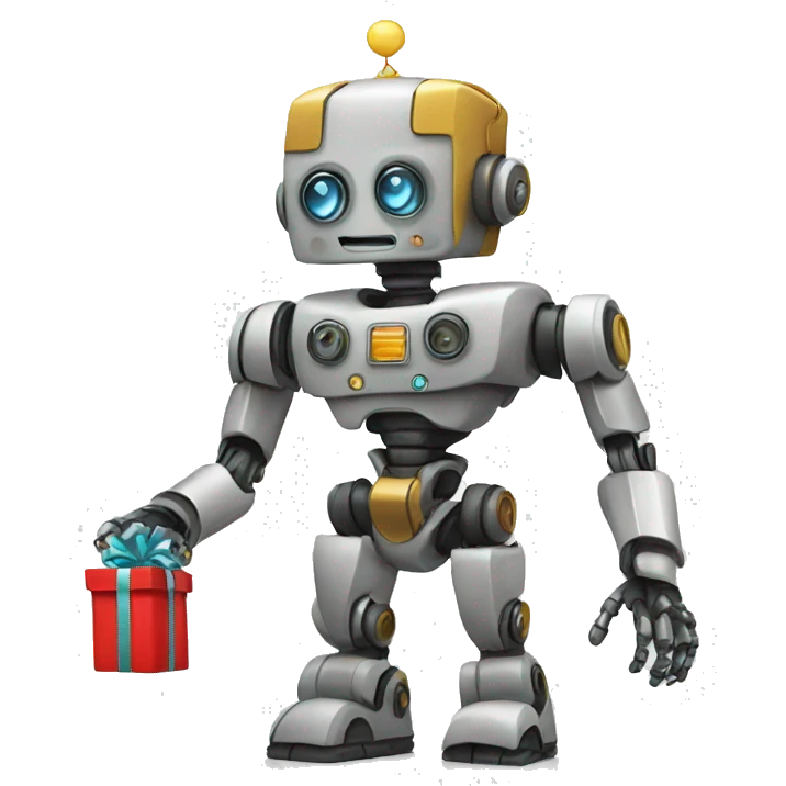 robot with gift emoji